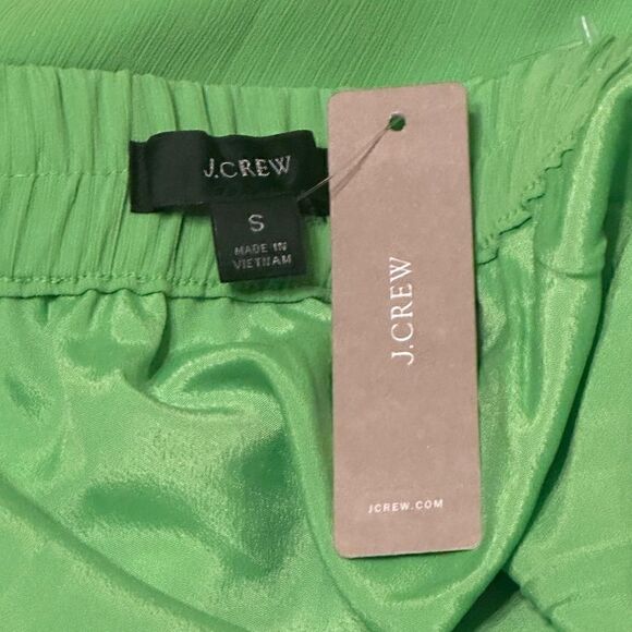 NWT J. Crew Green Tulip Hem Skirt with Pleated Ruffle Size Small S 📦 - Picture 5 of 13
